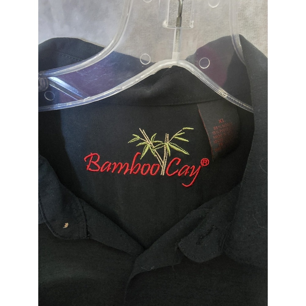 Bamboo Cay Button Uphawaiian Style Surfing Motorcycle Shirt Sz Xl Paradise Bound View 4